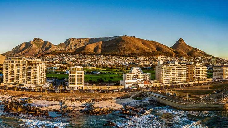 Ariel view of Cape Town CBD