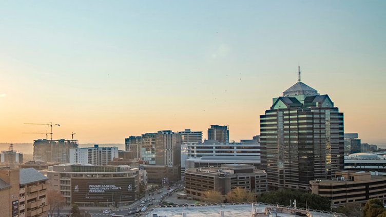 Ariel view of Sandton CBD