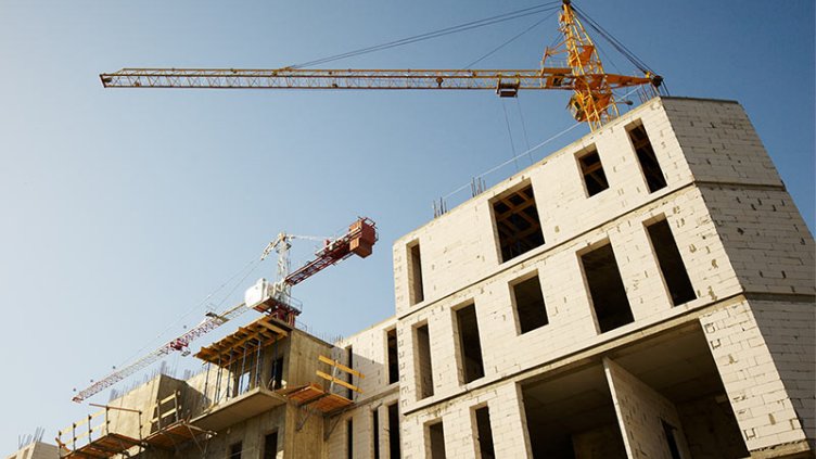 Apartment building being built